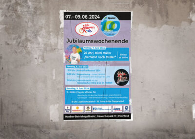 Plakat Jubiläum Hueber Pleinfeld